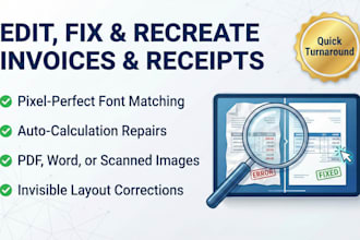 professionally editable and fillable your invoice, receipt or billing doc