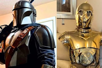 design 3d cosplay model armor model 3d helmet wearable fursuit model 4 printing