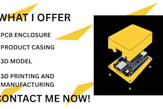 design pcb enclosure product casing 3d model for 3d printing and manufacturing