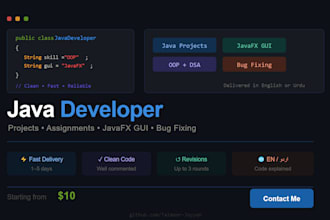 do java programming, java projects, javafx gui app, oop, data structures