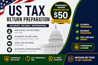 prepare US individual and business tax returns