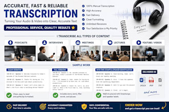 transcribe audio and video accurately and fast