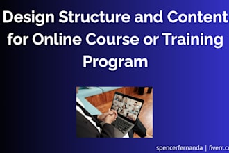 design the structure and content of your online course or training program