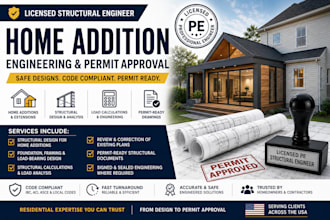 design home renovation and home addition drawings for city permit