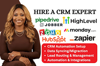jobber crm gohighlevel hubspot automation pipedrive zoho crm zapier integration