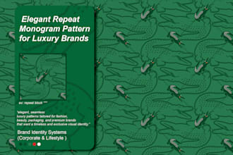 design seamless repeat monogram pattern design