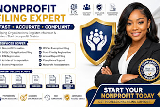be your nonprofit consultant for 501c3 filing and setup