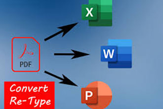 convert PDF into ms excel,  sheet, ms word,  docs