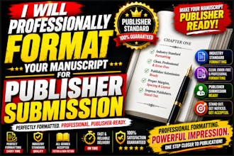 professionally format manuscript for publisher submission
