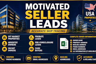 provide motivated seller leads with accurate real estate skip tracing