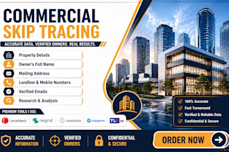 do real estate skip tracing and commercial property research