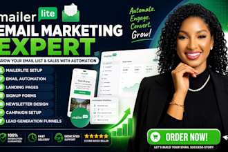set up mailerlite email marketing, automation and funnels