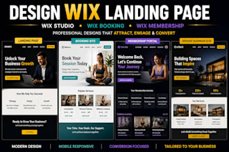 design wix landing page, wix studio, wix booking, wix membership