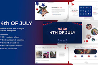 design independence day and 4th of july presentation decks on powerpoint