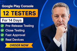 test your app for google play close testing with real 12 testers