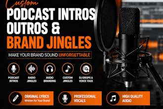 create custom jingles, podcast intros, outros and radio ads