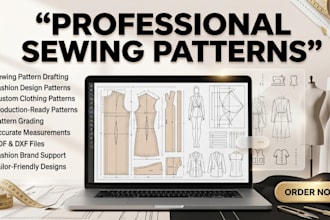 design custom garment sewing patterns for fashion brands and designers