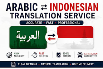 write arabic and indonesian content