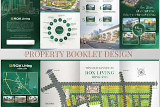 design real estate pitch deck, property marketing materials booklet