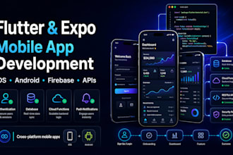 build your mobile app with flutter or react native expo