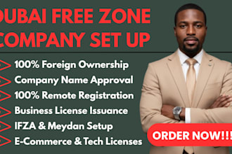 setup dubai uae free zone company license in ifza meydan rakez shams