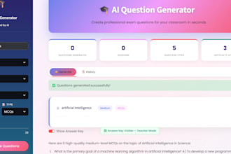 build an ai quiz generator and question bank app for online courses and teachers