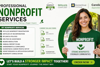 be your nonprofit consultant for 501c3 filing and setup