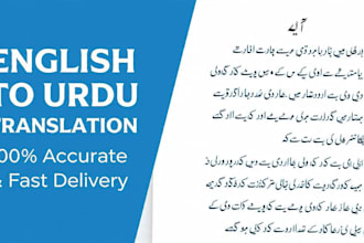 do fast english to urdu translation and data entry