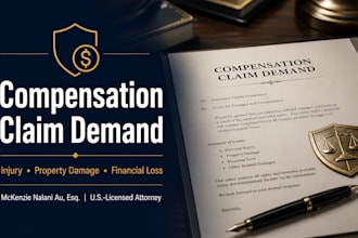 draft compensation claim legal demands for injury, damage, or loss