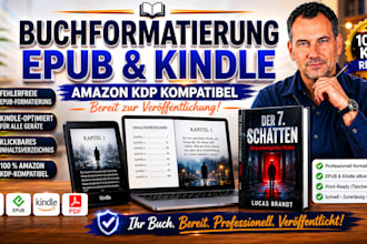ich formatiere dein buch professionell als epub und kindle für amazon kdp