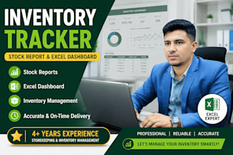 create an inventory tracker, stock control report and excel dashboard