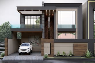 design 3d exterior elevation
