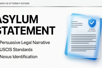 draft a compelling affirmative asylum personal statement for uscis