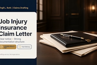 draft a clear and formal job injury insurance claim letter
