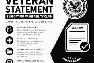 write veteran statement in support of VA disability claim