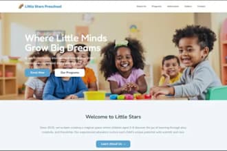 develop daycare preschool childcare kindergarten children website