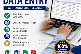 fast and accurate data entry in english, arabic and french