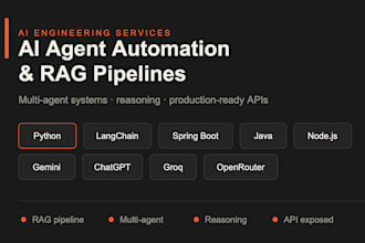 develop an ai agent automation workflow and rag pipeline