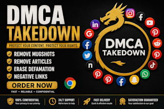 send dmca notice to takedown remove pirated, leaked, defaming, illegal content