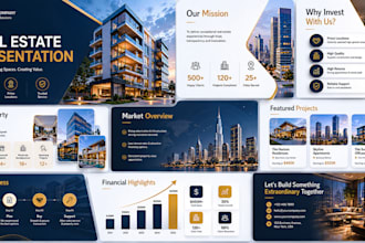 design profesional real estate powerpoint presentation property pitch deck slide