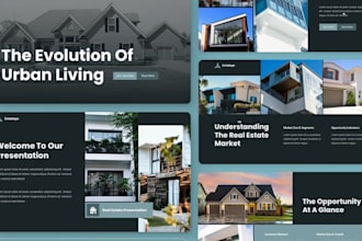 design profesional real estate powerpoint presentation property pitch deck slide