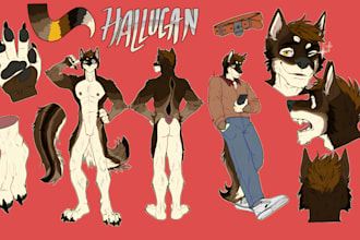draw furry ref sheet fursona reference sheet furry art oc nsfw character design
