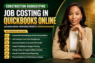 do construction bookkeeping, job costing in quickbook online