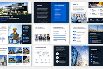 design business brochure company profile  guidebook for construction company