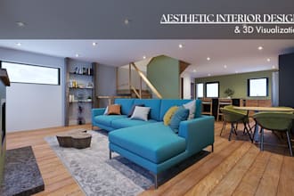 create conceptual interior designs and renders for you