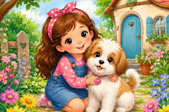 children story book illustration children story children story book illustration