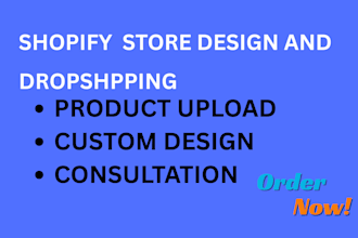 setup shopify dropshipping store and store design