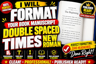 format your book manuscript double spaced times new roman