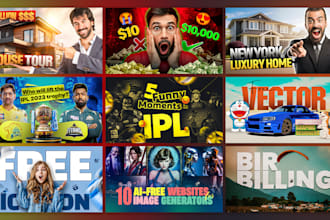 design eye catching youtube thumbnails
