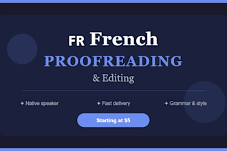 proofread and correct your french text